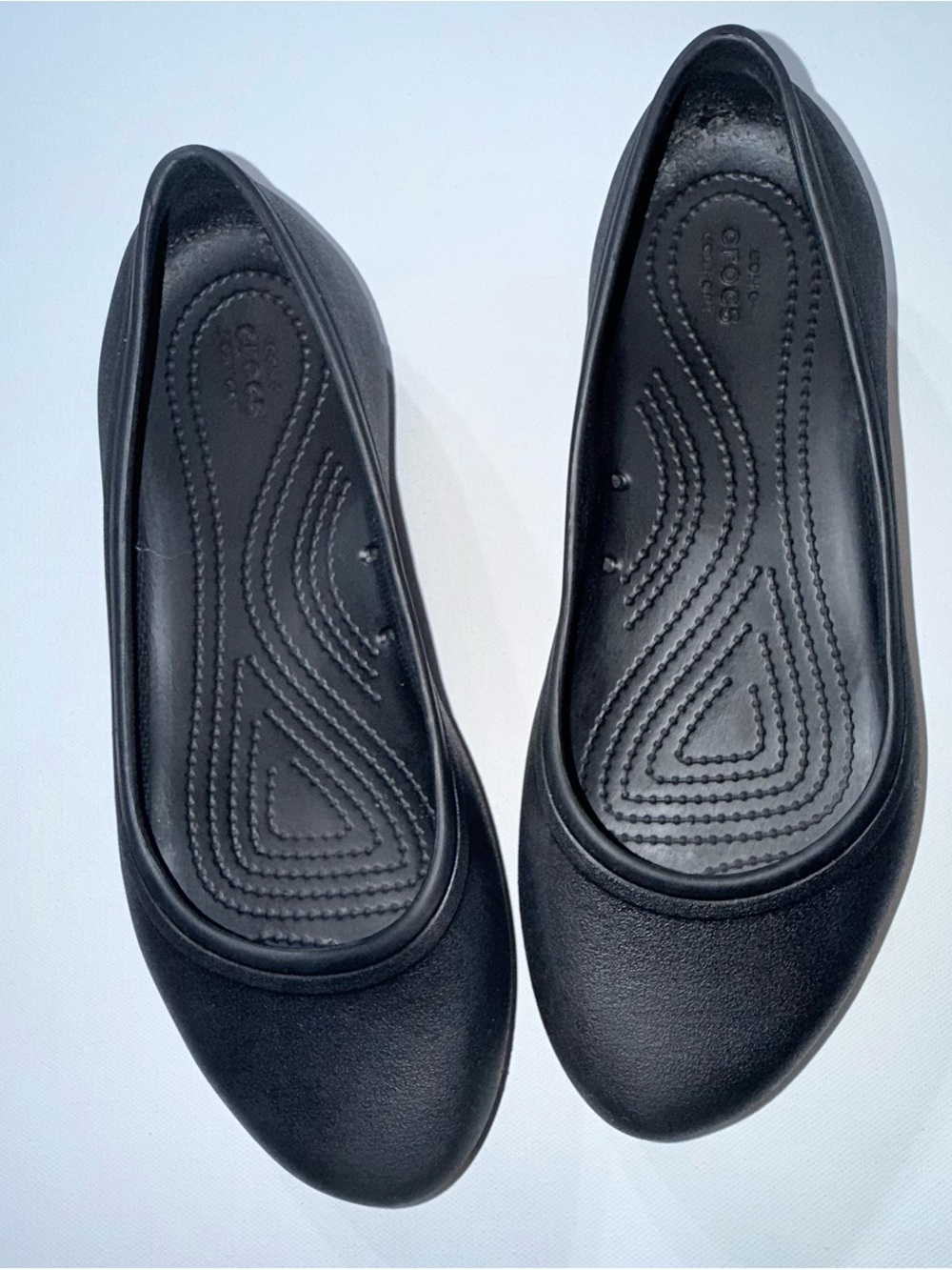 Crocs Alice Work Black Slip Resistant Ballet Flats Women’s Comfort Shoes Size 8